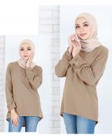 QA-823 PLUS SIZE SOLID BLOUSE CREAM