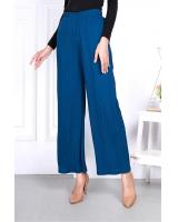 QA-832 PLEATED CASUAL PANTS BLUE