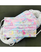 FM1002 WISDOM GRACE Kid Disposable Cartoon Design Kids 3 Ply FaceMask BFE99 PFE99 Premium Ear-Loop 50pcs Rainbow Unicorn