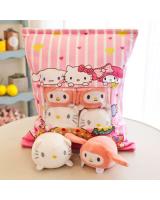 Hello Kitty Series Japanese Creative Pudding Plush  Snack Pillow Cushion Toys
