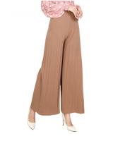 QA-869 - Pleated Wide Leg Palazzo Khaki