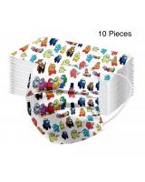 FM1005 Kid Disposable Cartoon Design Kids 3 Ply FaceMask Premium Ear-Loop 10pc Among Us Colourful