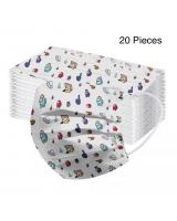FM1005 Kid Disposable Cartoon Design Kids 3 Ply FaceMask Premium Ear-Loop 20pc Among Us