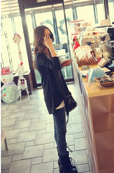 WT2459 Fashion Top Black