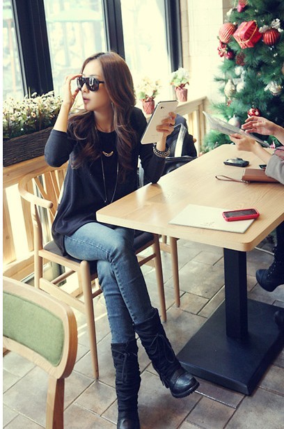 WT2459 Fashion Top Black