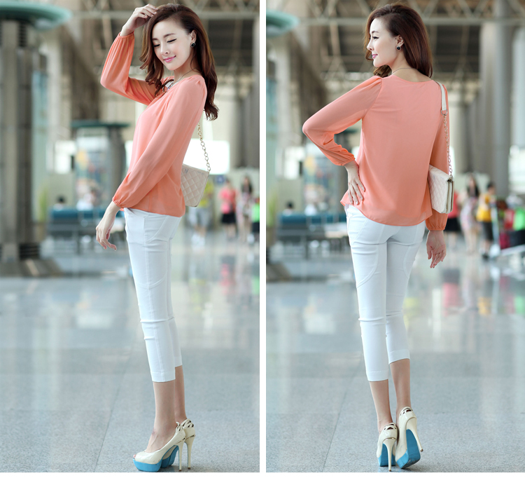 WT9671 Korea Fashion Top Pink