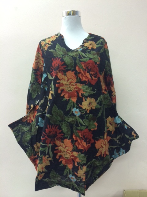 WD4827 Floral Dress Black