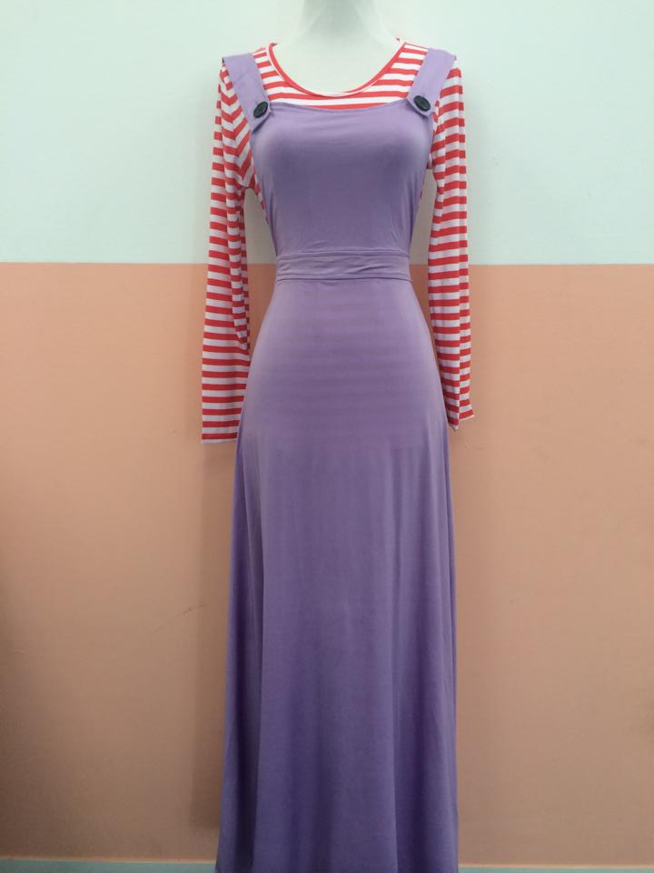 WH3313 Two Pieces Jubah Purple