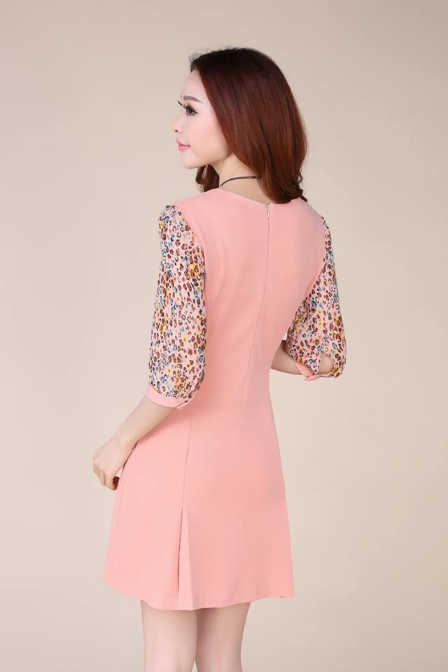 WD4997 Korean Fashion Dress Pink