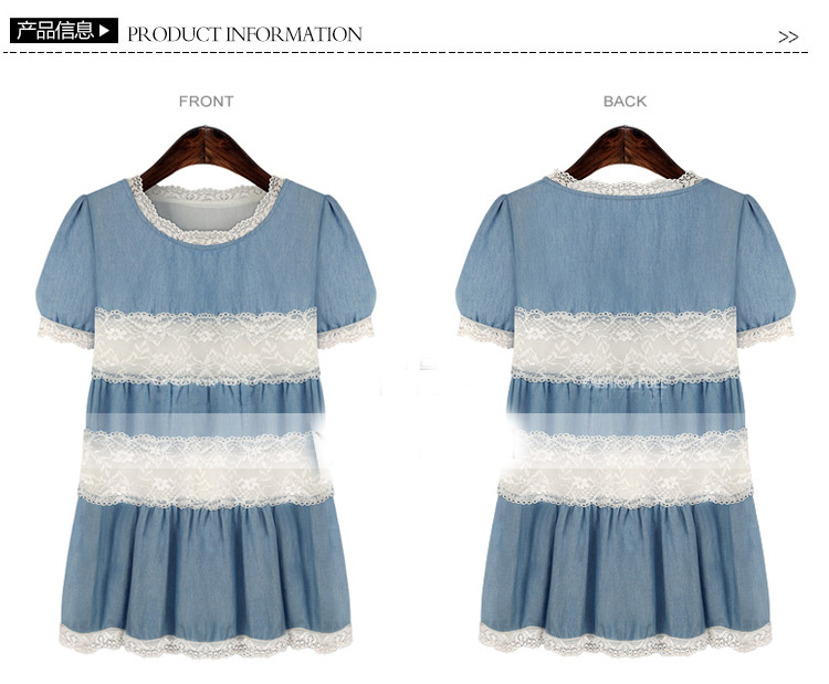 WT5208 Sweet Long Top Blue