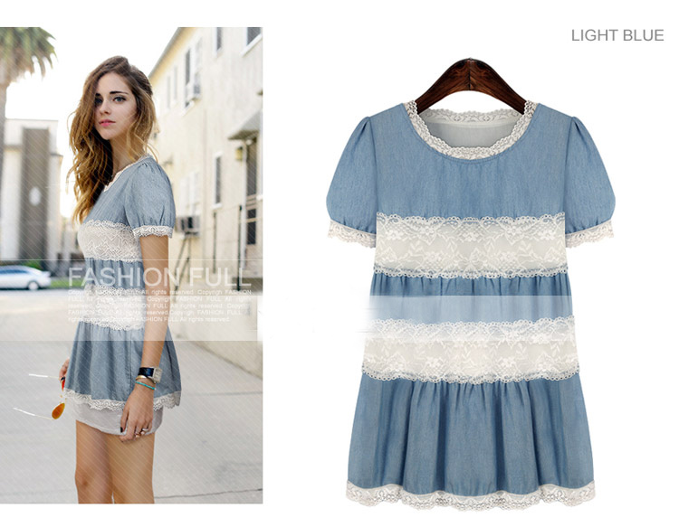 WT5208 Sweet Long Top Blue