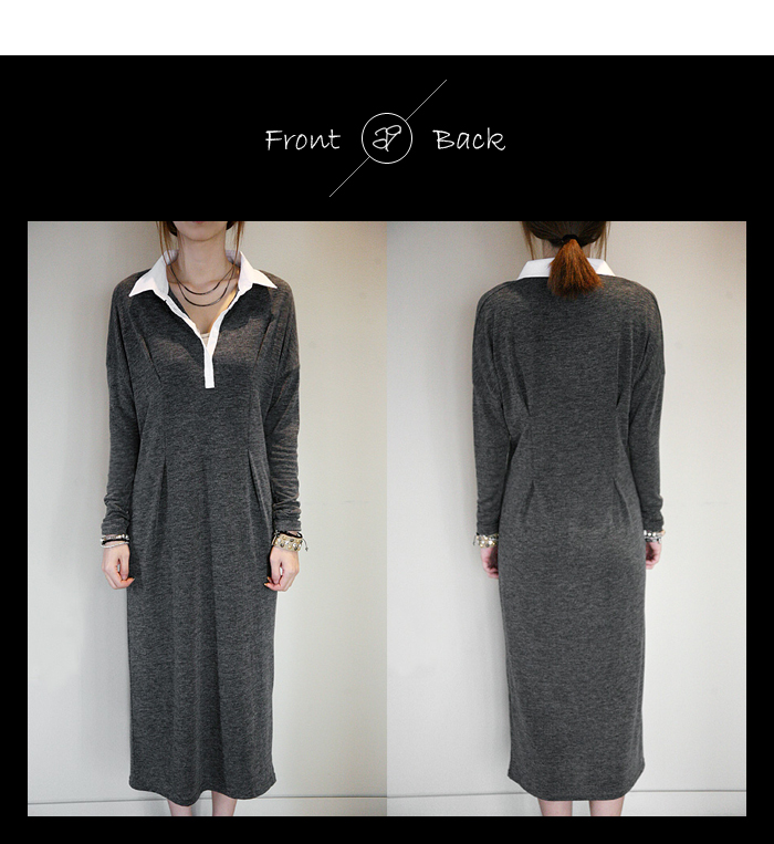 WD5248 Fashion Dress Dark Grey