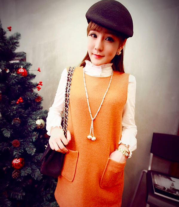 WD5253 Sleeveless Dress Orange