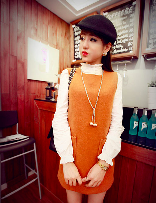 WD5253 Sleeveless Dress Orange