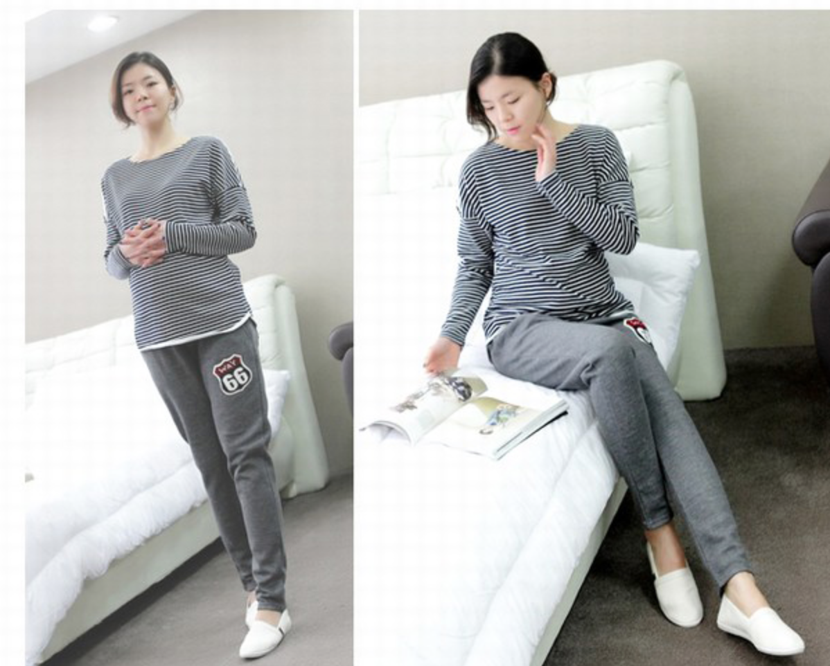 WP5564 Maternity Pant Dark Grey