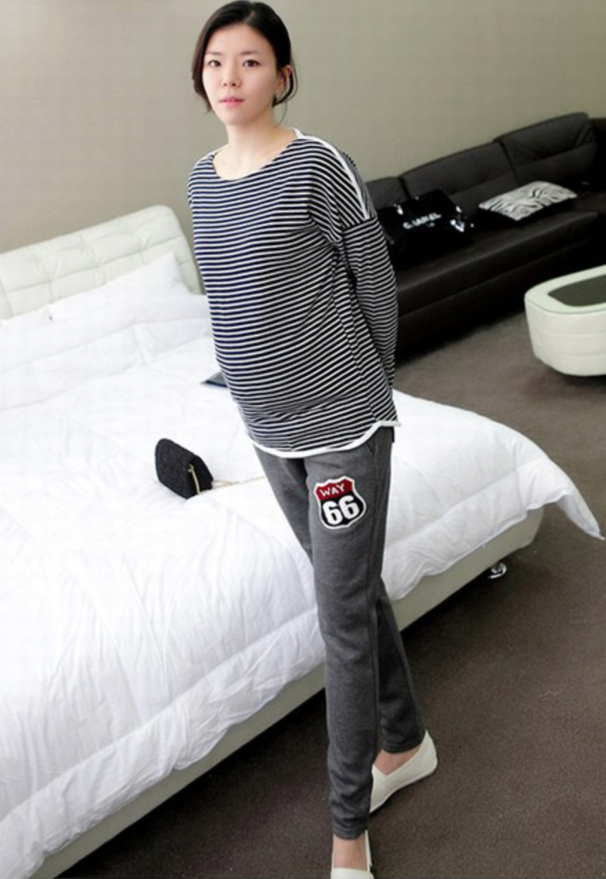 WP5564 Maternity Pant Dark Grey