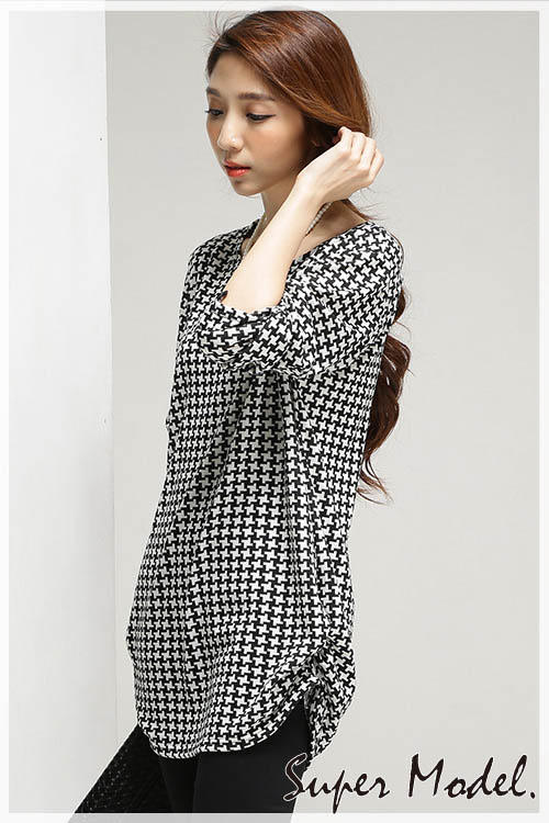 WT5597 Stylish Long Top As Picture