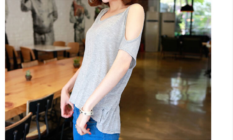 WT5705 Fashion Sexy Top Grey