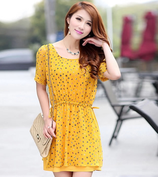 WD5709 Lovely Dress Yellow