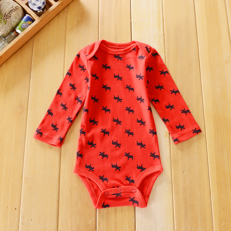 WB1033 Cute Baby Romper Red