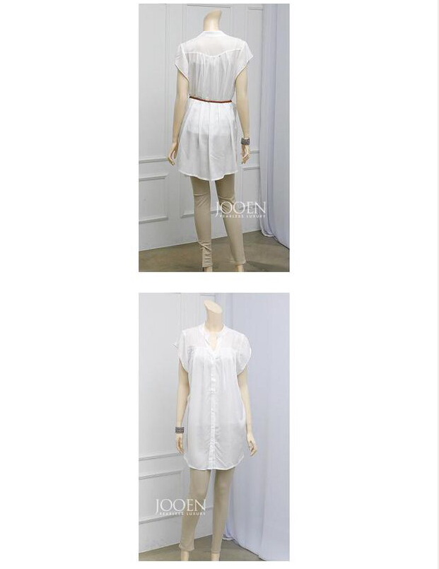 WT5720 Fashion Long Top White