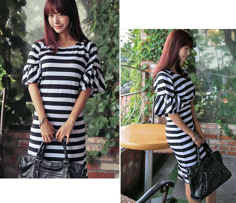 WD5763 Stripe Dress As Picture