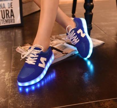 WS003 Cool Multi Colour LED Shoes Blue