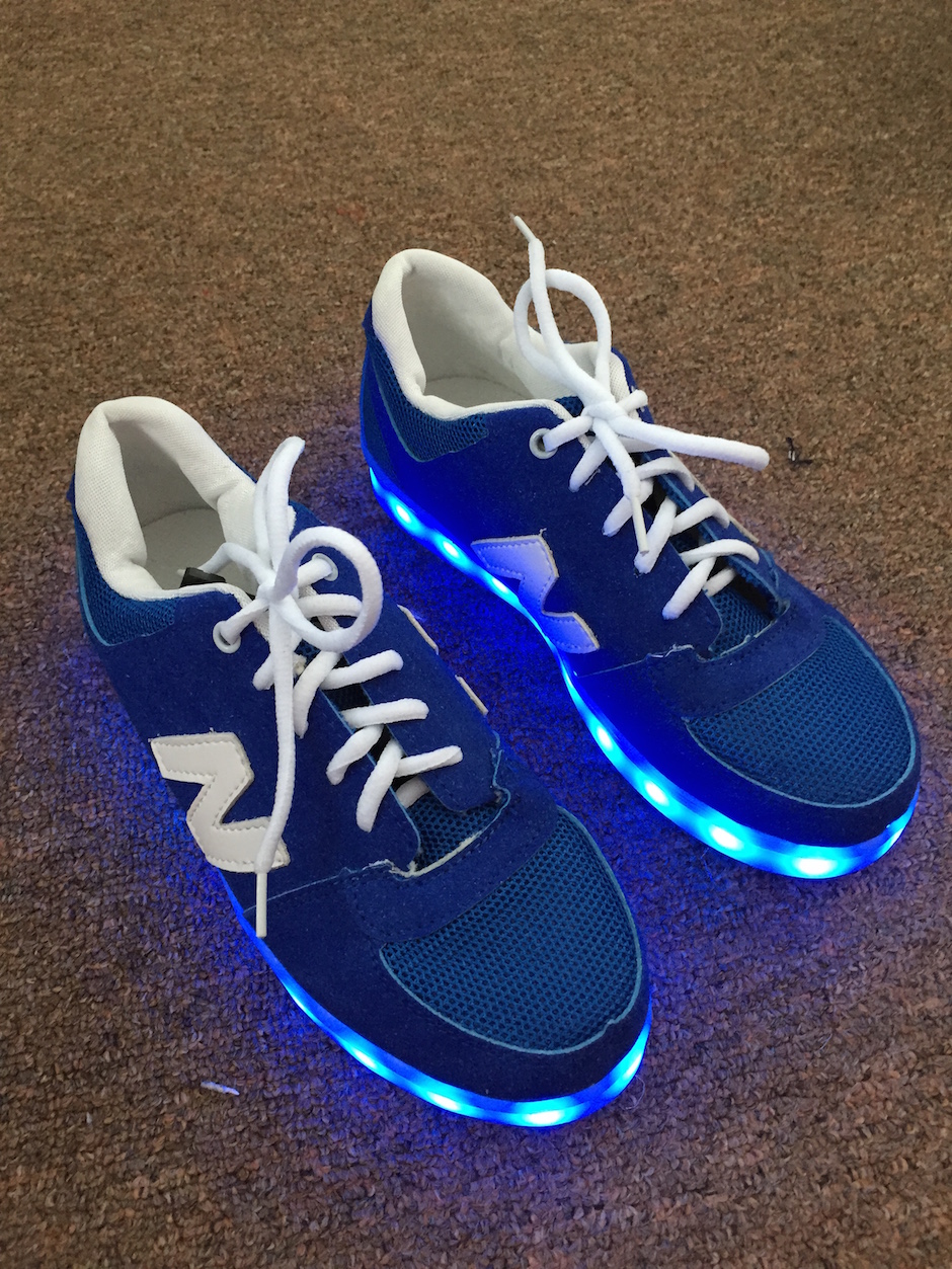 WS003 Cool Multi Colour LED Shoes Blue