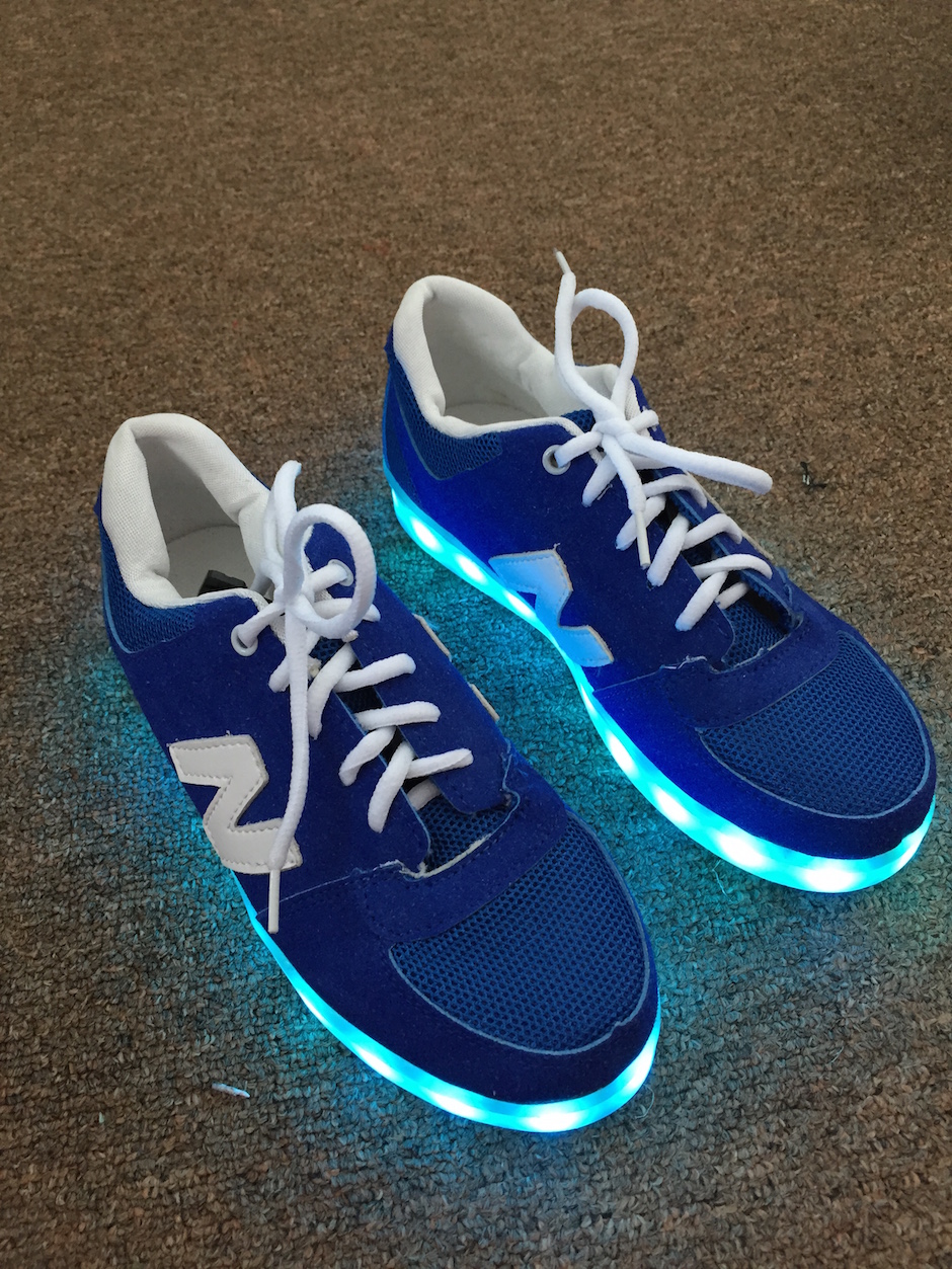 WS003 Cool Multi Colour LED Shoes Blue