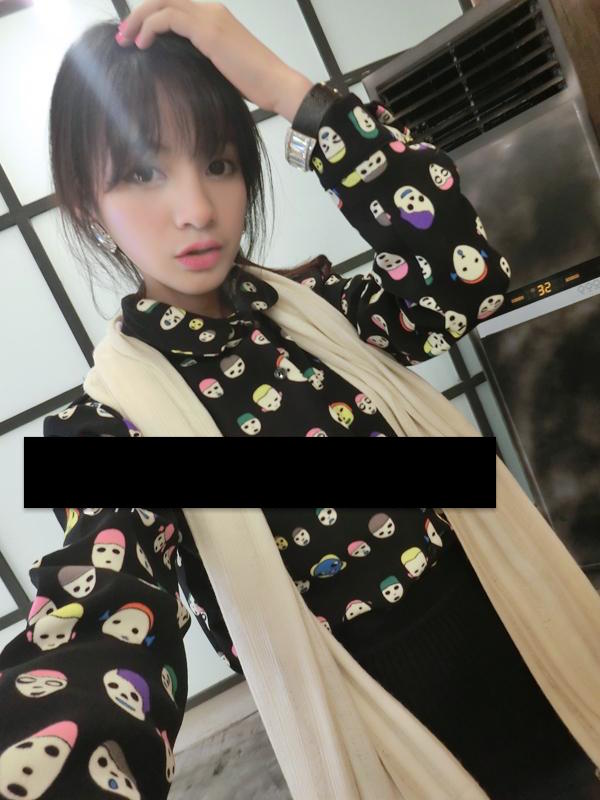 WT5829 Stylish Top Black