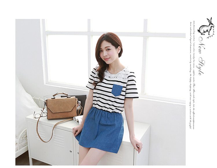 WD5863 Stylish Dress Dark Blue