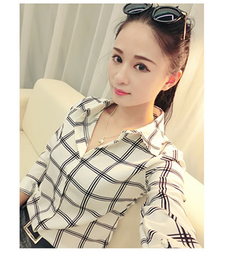 WT5864 Checker Top As Picture
