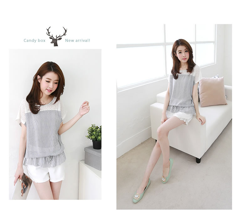 WT5869 Fashion Top Dark Blue