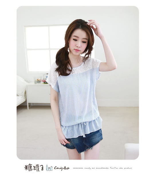 WT5869 Fashion Top Light Blue