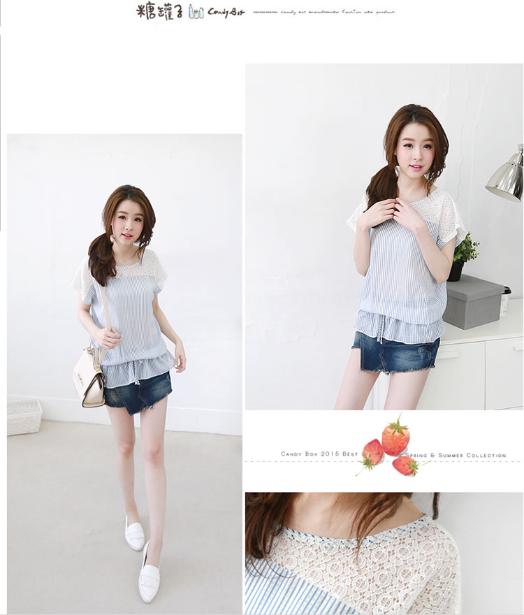 WT5869 Fashion Top Light Blue