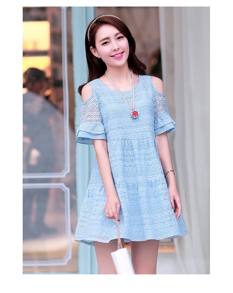 WD5889 Pretty Maternity Dress Blue