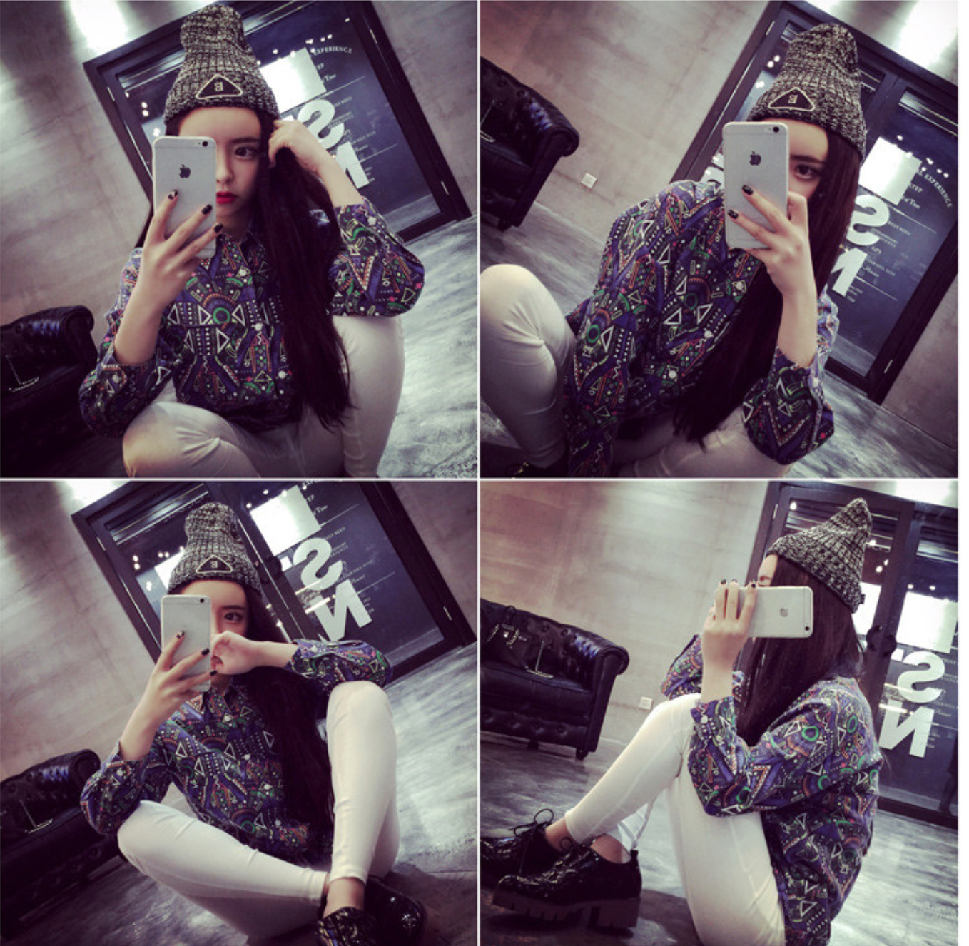 WT5893 Korea Stylish Top Blue