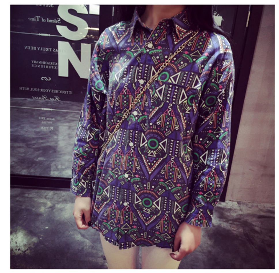 WT5893 Korea Stylish Top Blue
