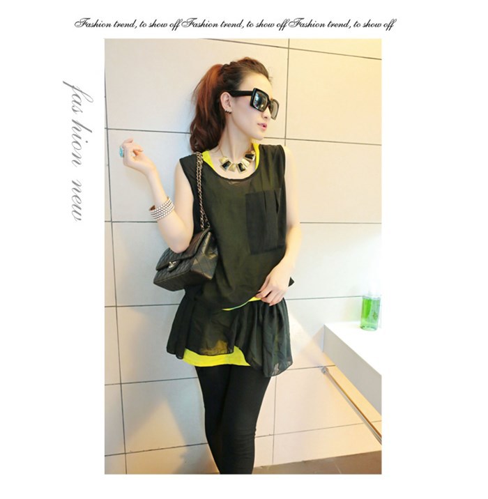 WT5932 Two Pieces Top Black
