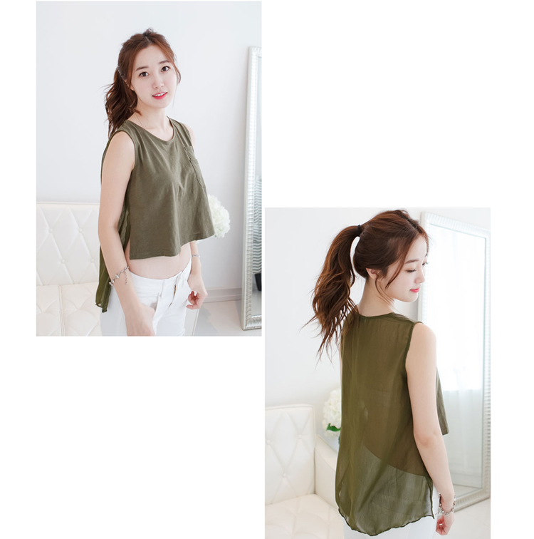 WT5971 Fashion Sexy Top Green