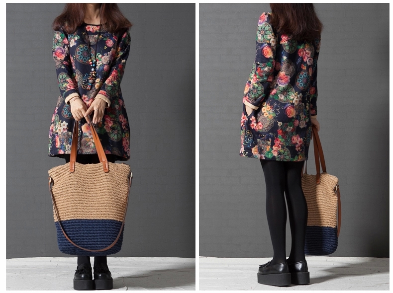 WT5999 Unique Floral Top Blue