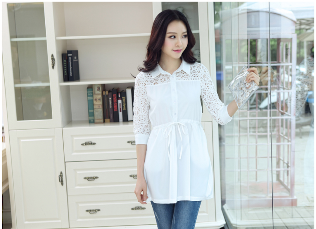 WT6053 Stylish Long Top White