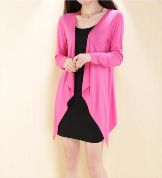 WJ3509 Colourful Cardigan Dark Purple
