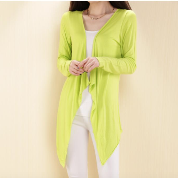 WJ3509 Colourful Cardigan Green