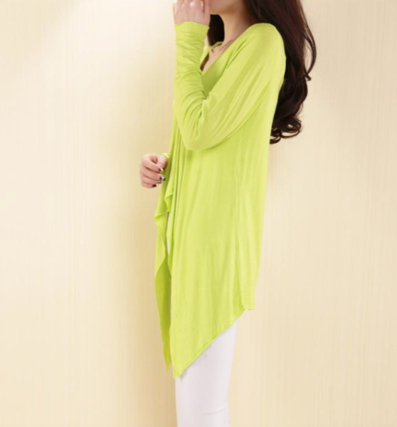 WJ3509 Colourful Cardigan Green