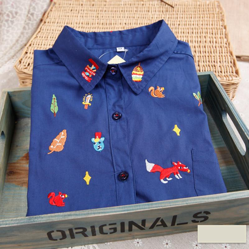 WT3521 Cute Top Blue Animal