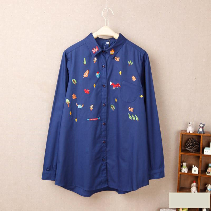 WT3521 Cute Top Blue Animal