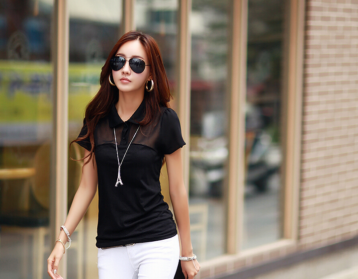 WT6099 Korea Fashion Top Black