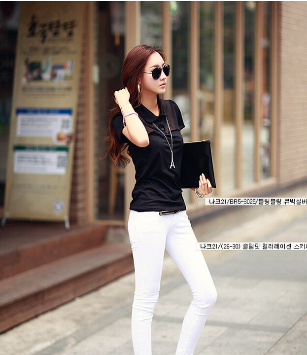 WT6099 Korea Fashion Top Black