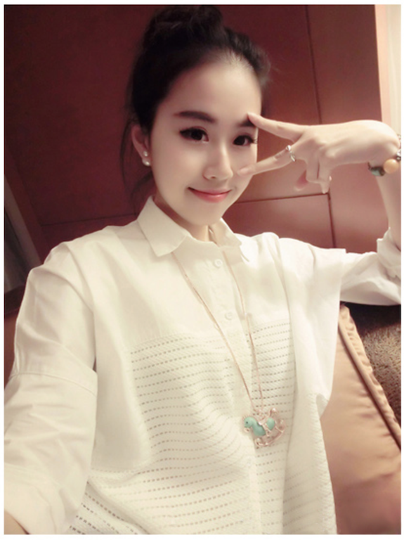 WT6172 Korea Fashion Top White